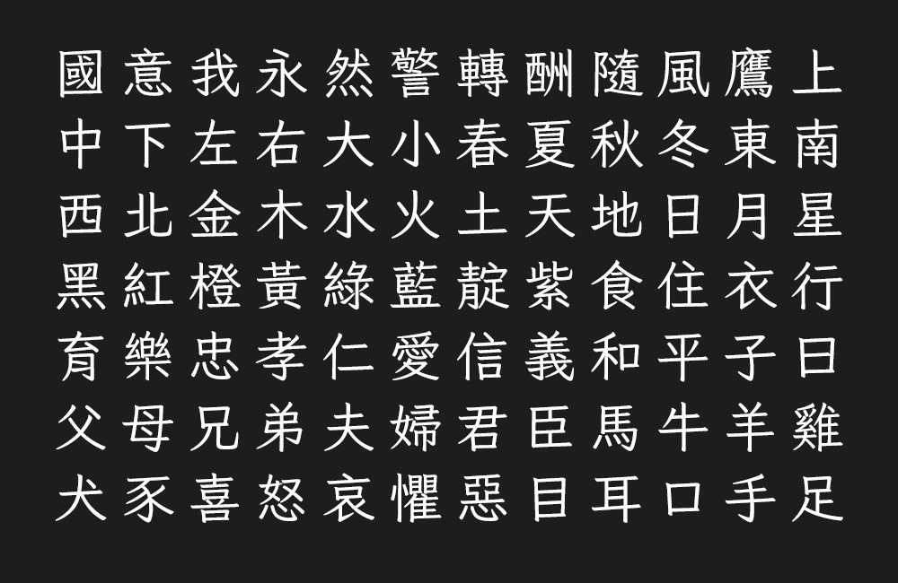 就是不错字！一款能自动纠错的开源繁体中文字
